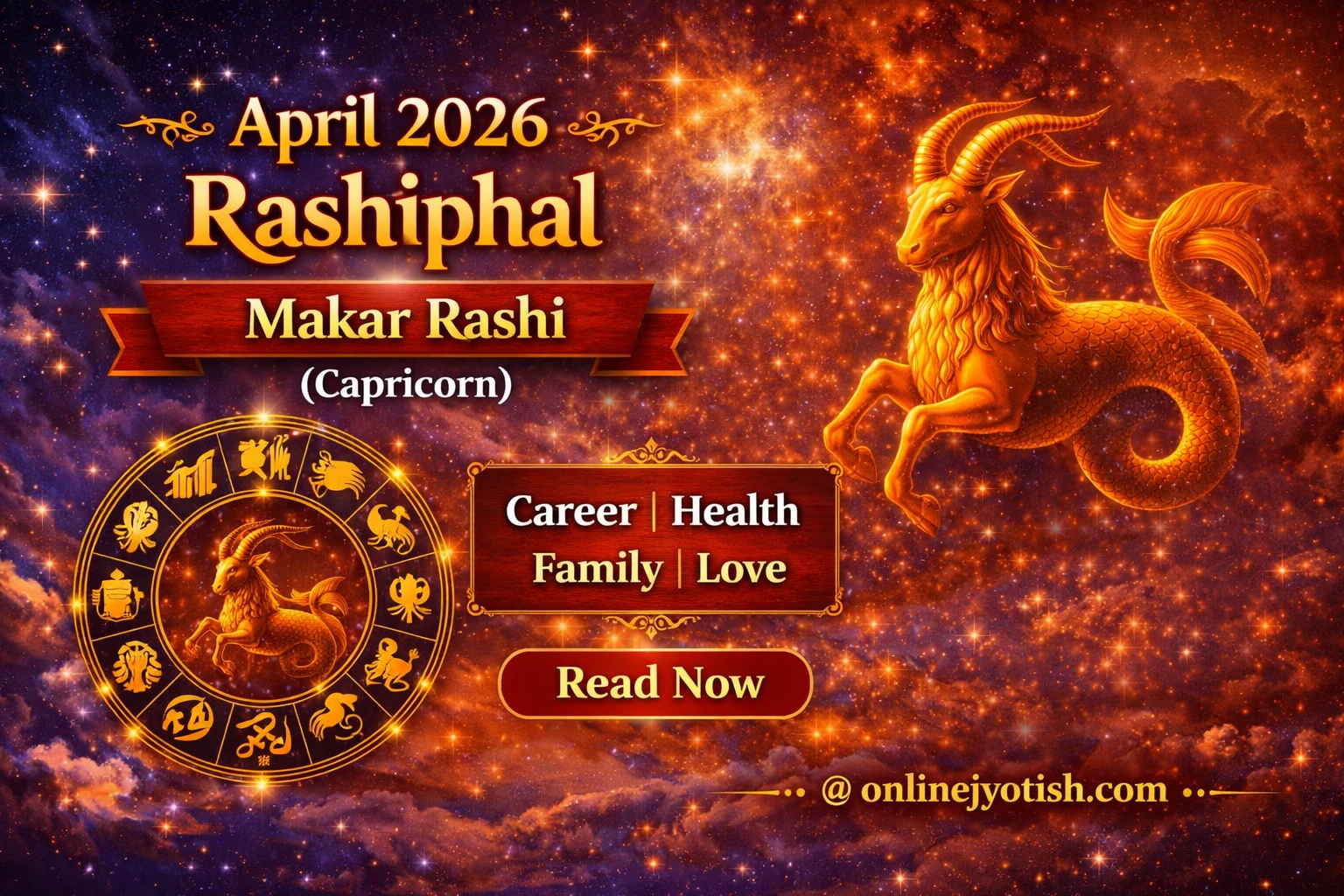 Capricorn Sign - Makara Rashi April 2026