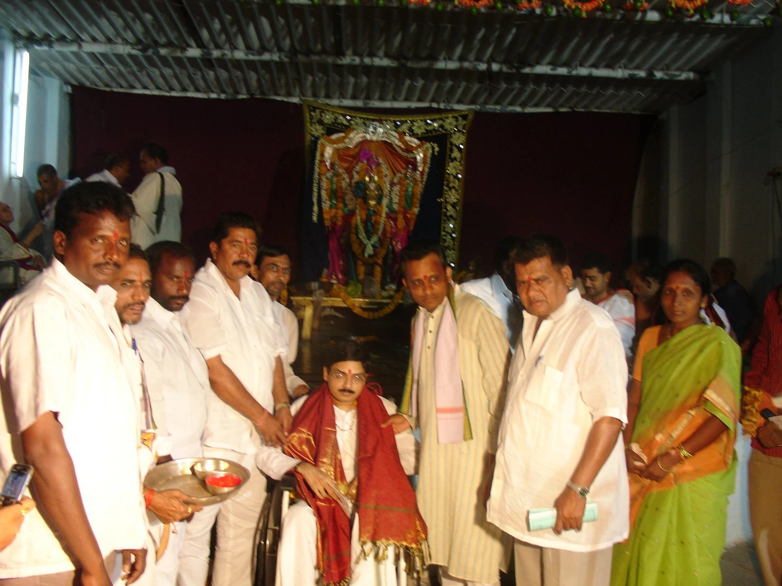 2008 felicitation at Sri Lakshmi Narasimha Swamy Temple, Dharmapuri